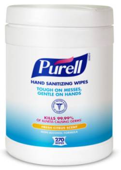 Purell Sanitizing Wipes, 270-count Canister