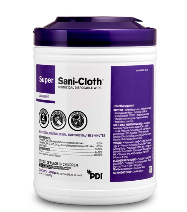 Sani Cloth Plus Germicidal Wipes